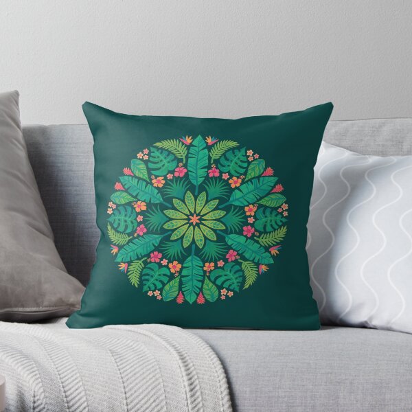 Tropical Sun Throw Pillow