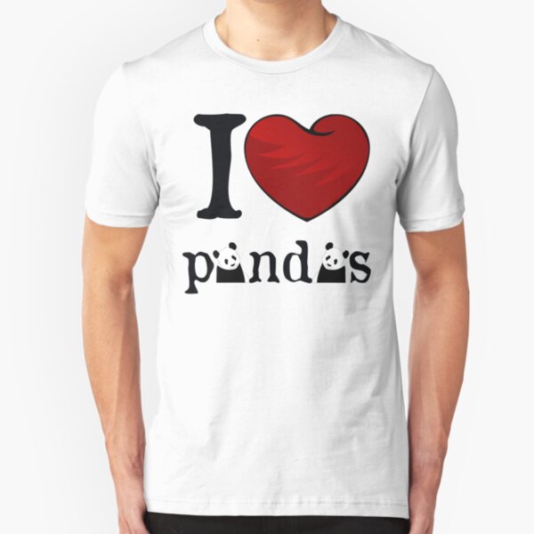 I heart Pandas Slim Fit T-Shirt