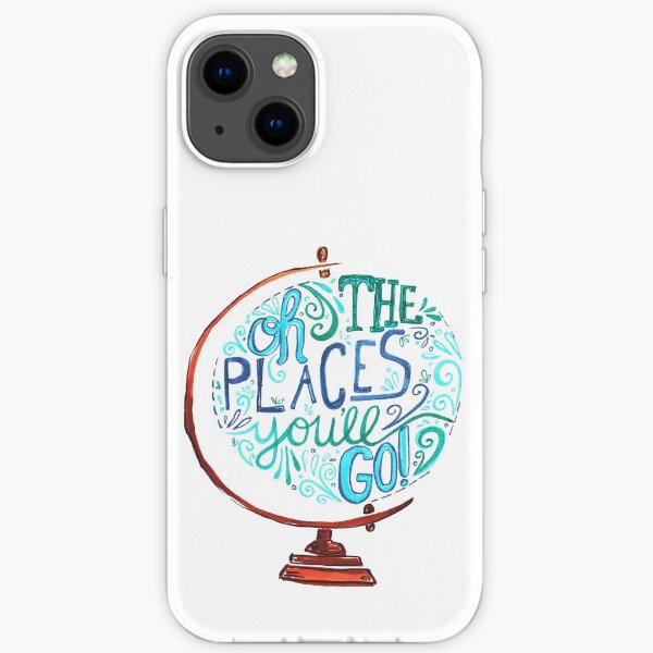 Oh The Places You'll Go - Vintage Typography Globe iPhone Soft Case