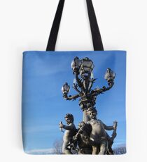 Paris - Lamplight of Alexander III bridge #2 Tote Bag