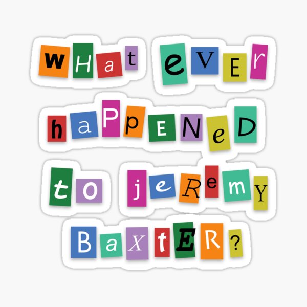 Jeremy Baxter - Ransom Note Sticker