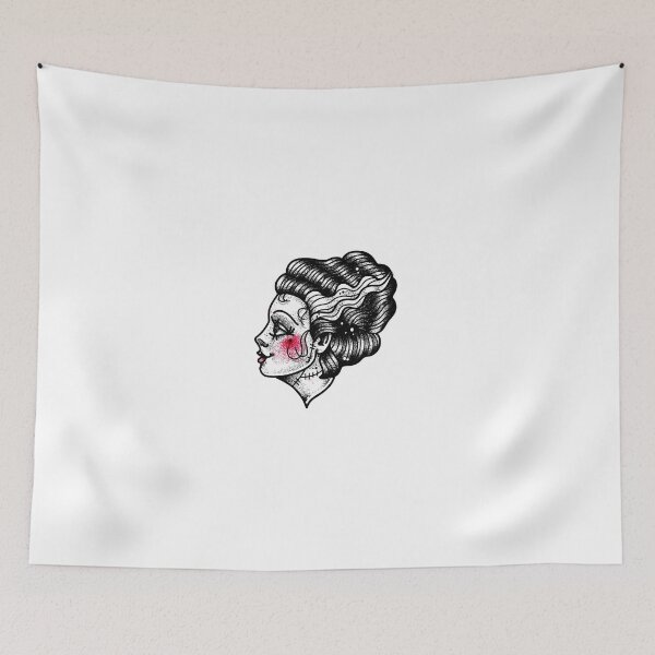 Item preview, Bride of Frankenstein Tattoo Flash designed and sold by Ella Mobbs.