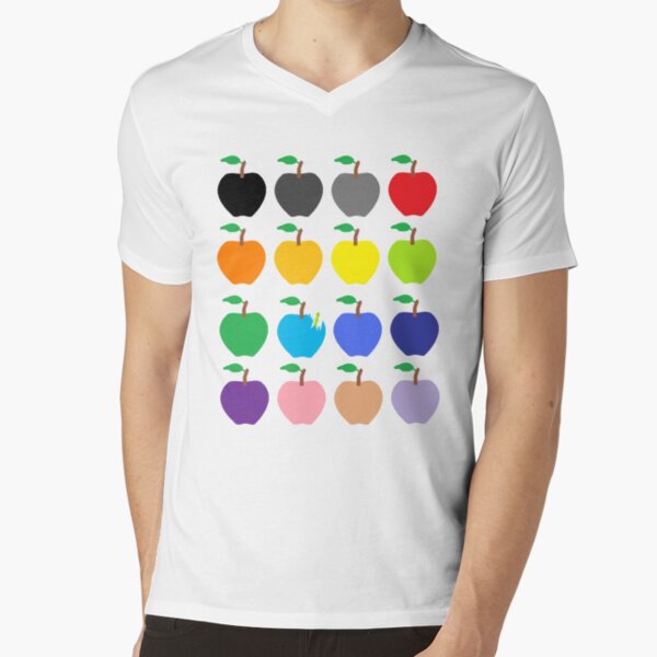 Multi Color Apples V-Neck T-Shirt