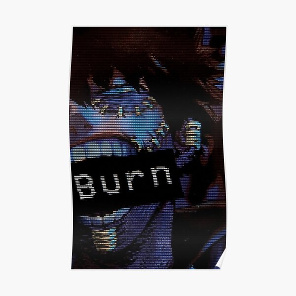BNHA Dabi VHS Aesthetic 'Burn' Poster