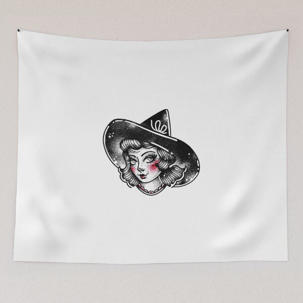 Item preview, Witch Lady Tattoo Flash designed and sold by Ella Mobbs.