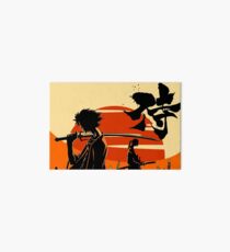 Sonnenuntergang Samurai Galeriedruck
