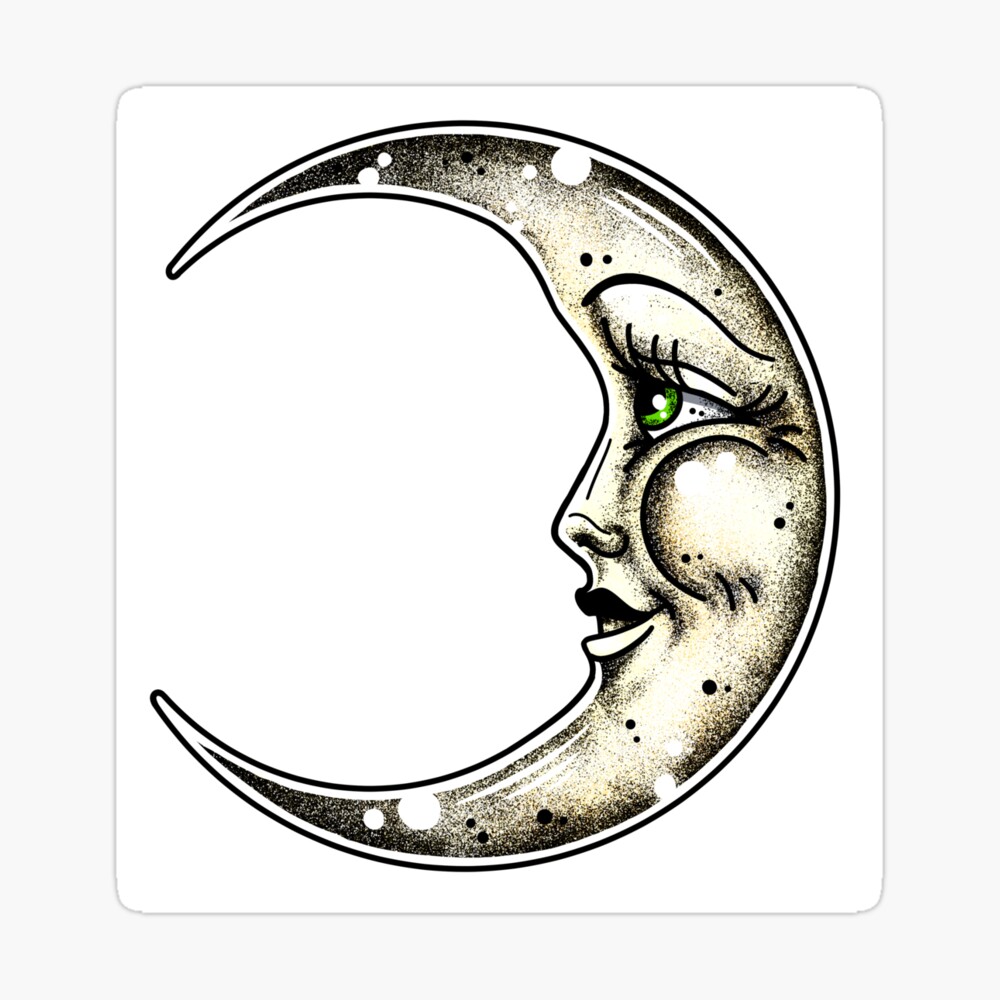 Crescent Moon Tattoo Flash