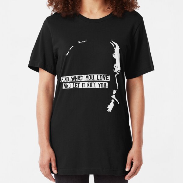 Charles Bukowski Slim Fit T-Shirt