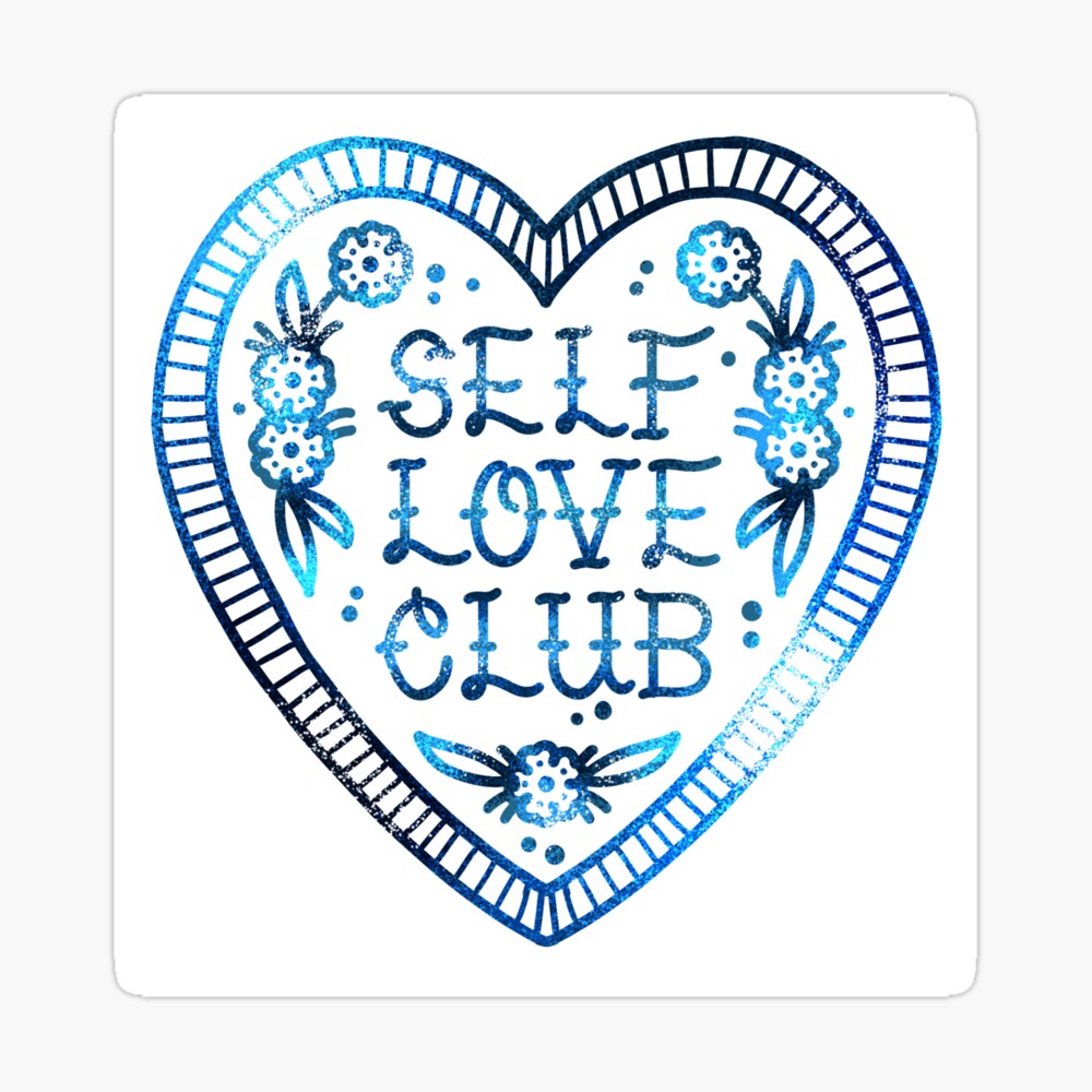 Self Love Club Heart Traditional Tattoo Flash" Art Print for Sale by Ella Mobbs