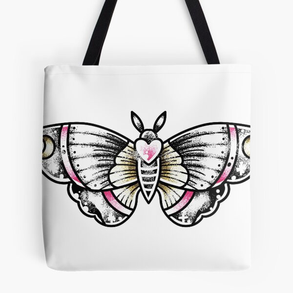 Item preview, Heart Moth Traditional Tattoo Flash designed and sold by Ella Mobbs.