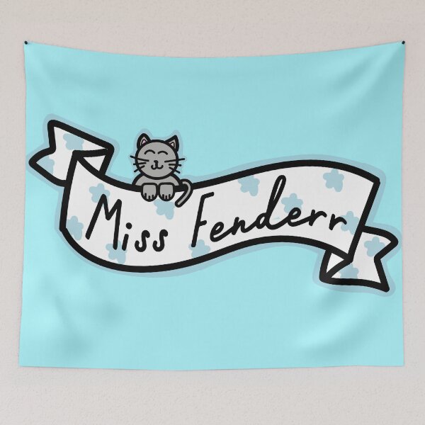 Item preview, Miss Fenderr Cat Banner designed and sold by SunnyLemonader.