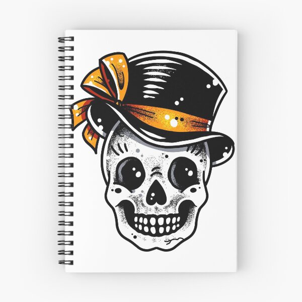 Item preview, Feliz Halloween Caballero Calavera Tradicional Tatuaje Flash designed and sold by Ella Mobbs.