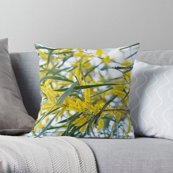 Wattle - Western Australian wildflowers Throw Pillow