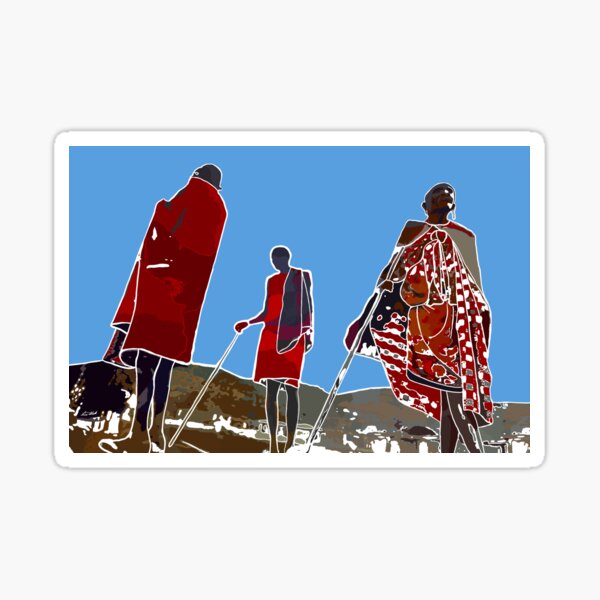 "Maasai Elders And The Chief” | Life In The Masai Mara Sticker