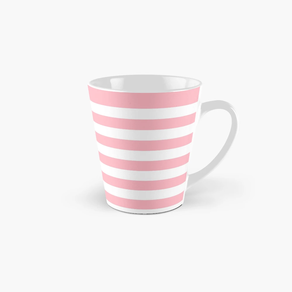 Pink and White Horizontal Stripes Coffee Mug
