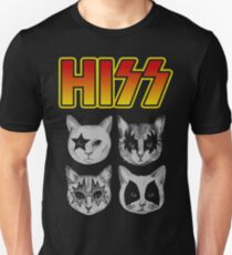 Hiss Kiss - Cats Rock Band Slim Fit T-Shirt