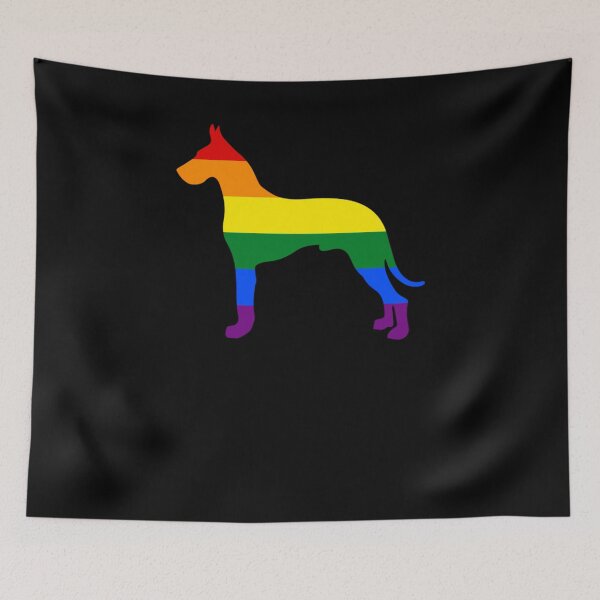Item preview, Gay Pride Dog Proud Mom Rainbow Flag Great Dane designed and sold by shoppzee.