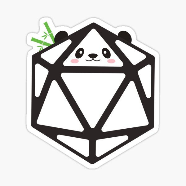 Item preview, Polyhedral 20 Sided Dice Panda - Tabletop RPG and Animal Lovers Mashup designed and sold by pixeptional.