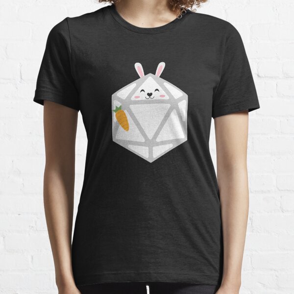 Aperçu de l'œuvre Dés polyédriques à 20 faces Bunny - Jeu de rôle sur table et mélange d'amoureux des animaux créée et vendue par pixeptional.