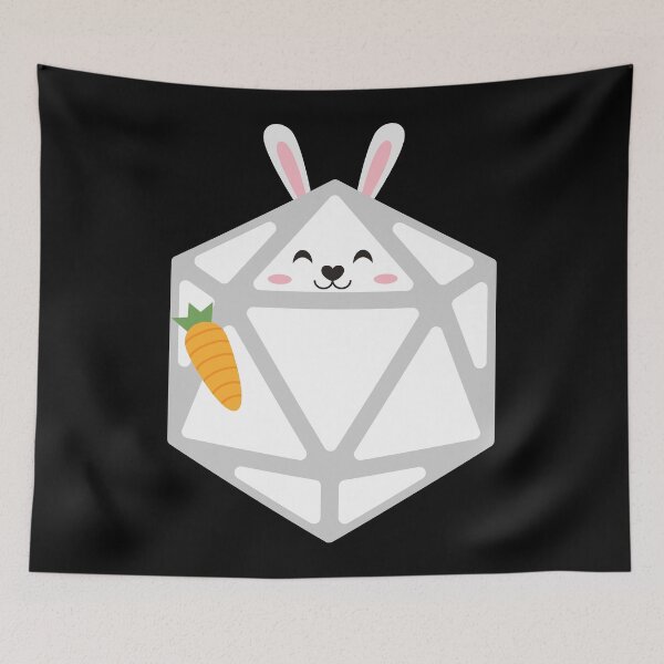 Item preview, Polyhedral 20 Sided Dice Bunny - Tabletop RPG and Animal Lovers Mashup designed and sold by pixeptional.