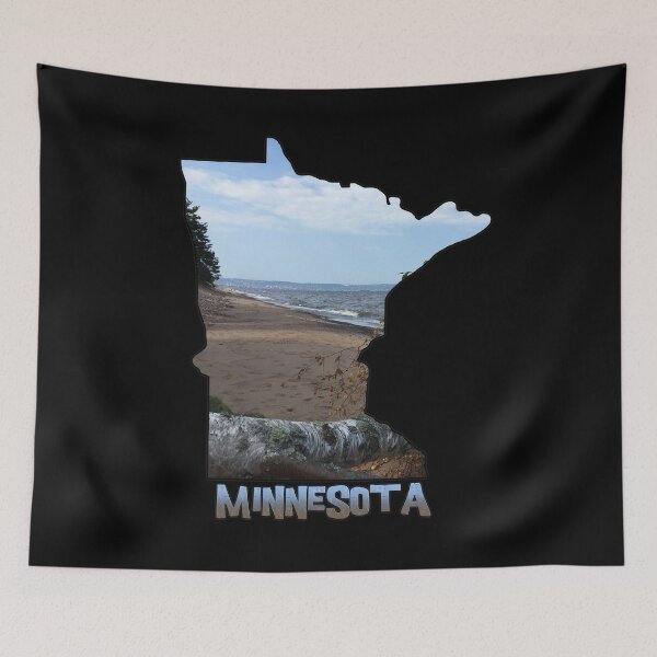 Item preview, Minnesota State Outline (Park Point, Lake Superior and Duluth, MN) designed and sold by gorff.