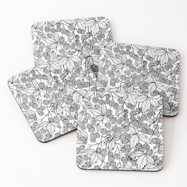 Item preview, Raspberries hand drawn pattern designed and sold by Katerina Mitkova Kirilova.