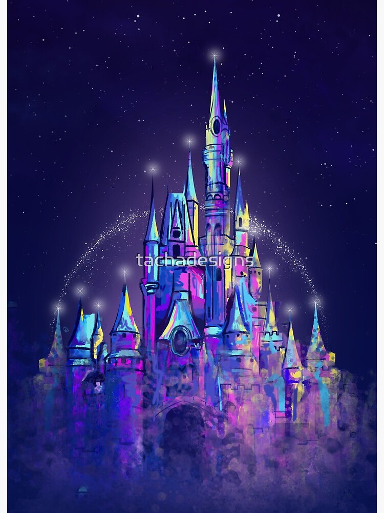 Impression aquarelle château Disney 4 environ 8 pouces x 10 pouces  choisissez 1