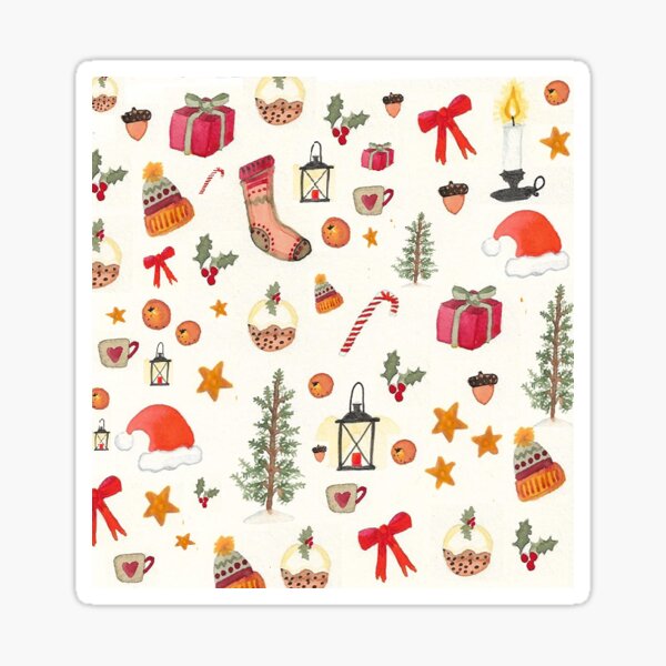 Folky Christmas Sticker