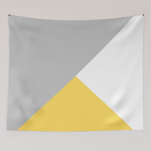 Item preview, Tricolor Silver Gray Mustard Yellow And White designed and sold by rewstudio.