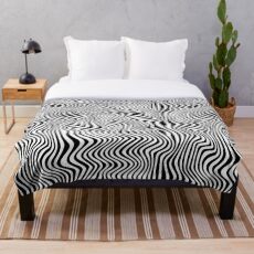 Wellenförmige Streifen Fleecedecke
