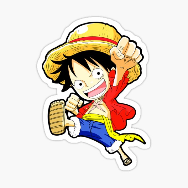 Luffy Chibi Sticker By Terpres Redbubble