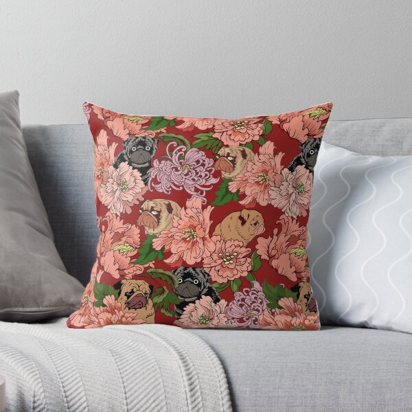 Because Pugs Throw Pillow
