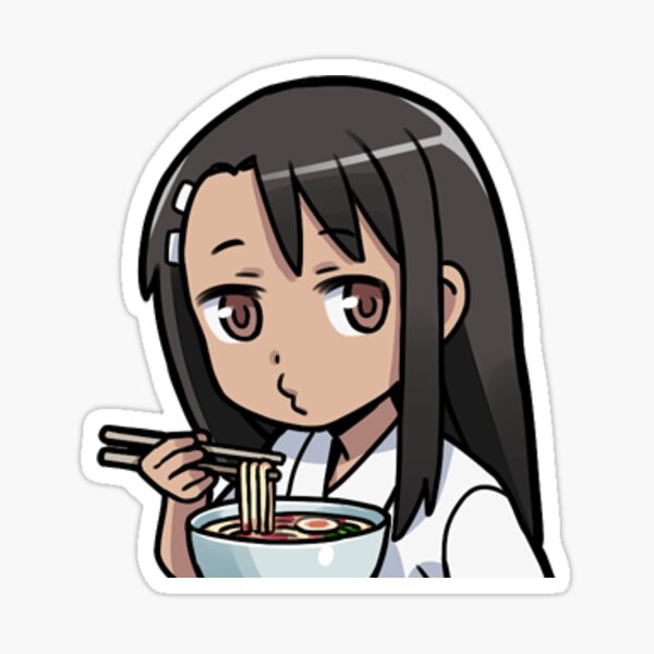 Nagatoro eatin' ramen Sticker
