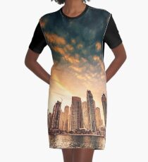 dubai skyline Graphic T-Shirt Dress