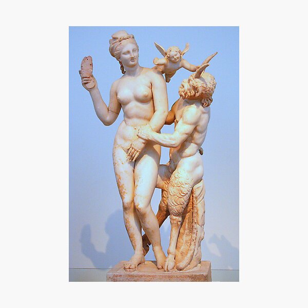 Aphrodite, Eros, and Pan Photographic Print