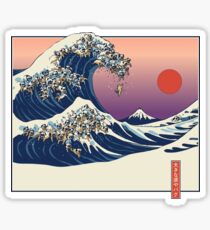 The Great Wave of Pug Sticker