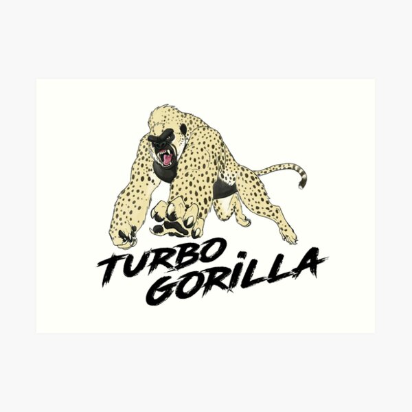The Turbo Gorilla - By Racecar Art Print