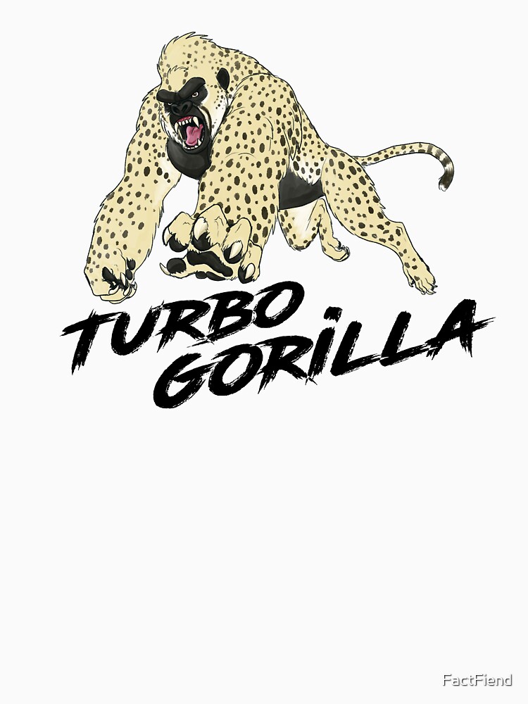 Thumbnail 7 of 7, Classic T-Shirt, The Turbo Gorilla - By Racecar designed and sold by FactFiend.