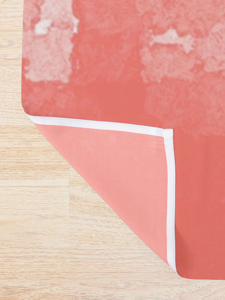 Alternate view of Living Coral Abstract Shower Curtain