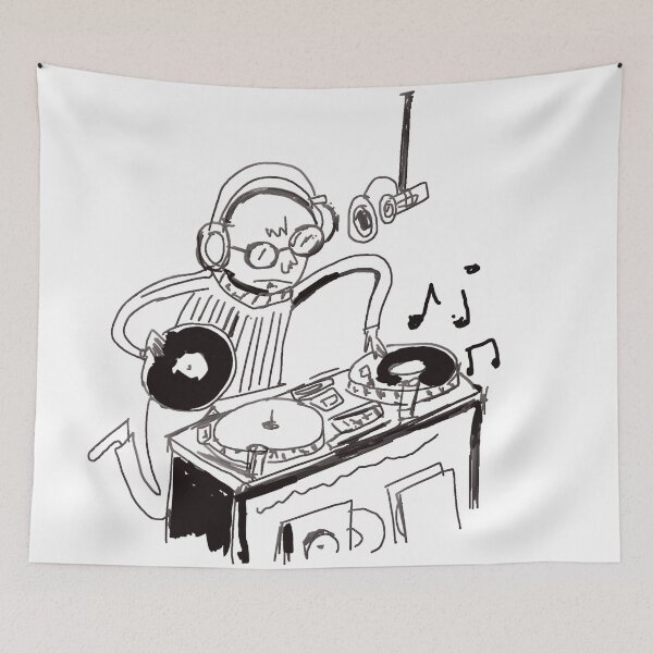 Item preview, DJ pen illustration |DJ man | DJ T-SHIRT |DJ T-Shirts, DJ Shirts & Custom DJ Clothing designed and sold by KARTICK DUTTA.