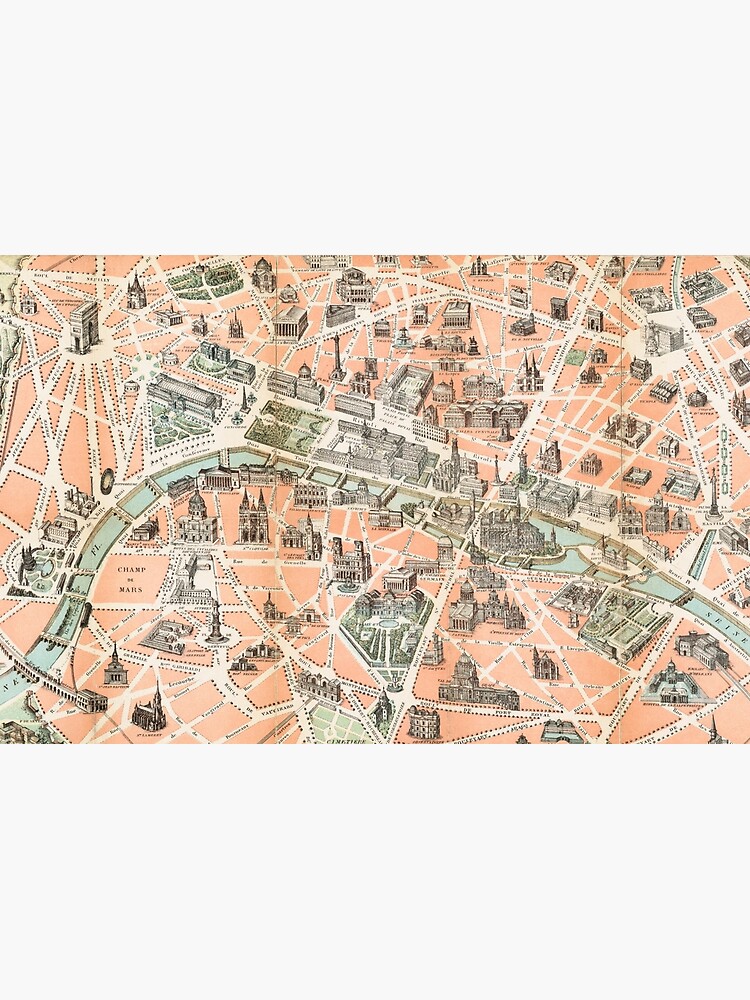 Thumbnail 4 of 4, Zipper Pouch, Vintage Paris Map designed and sold by kapotka.