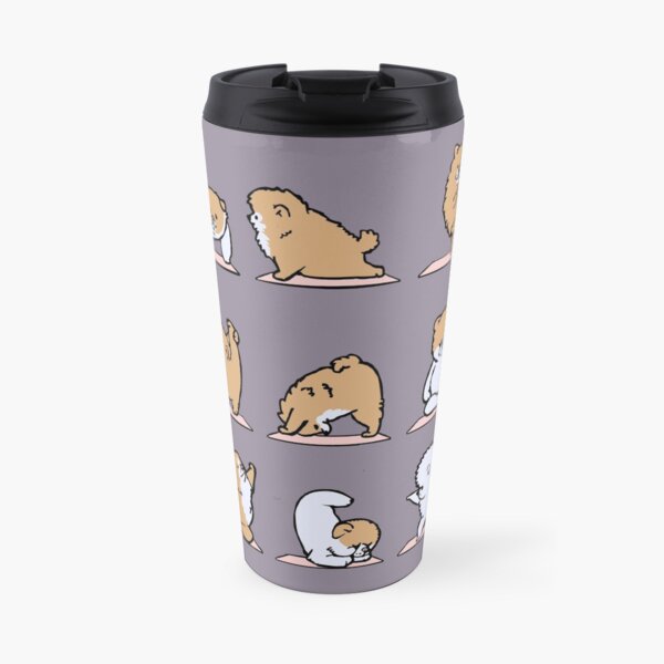 Pomeranian Yoga Travel Mug