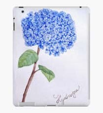 Blaue Blumenaquarellillustration botanisch iPad-Hülle & Skin