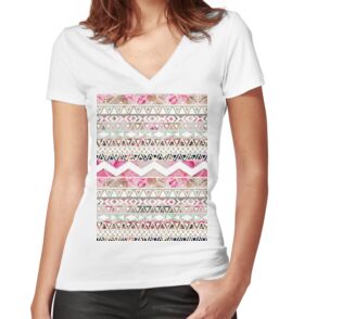 "Girly Pink White Floral Abstract Aztec Pattern" iPhone ...