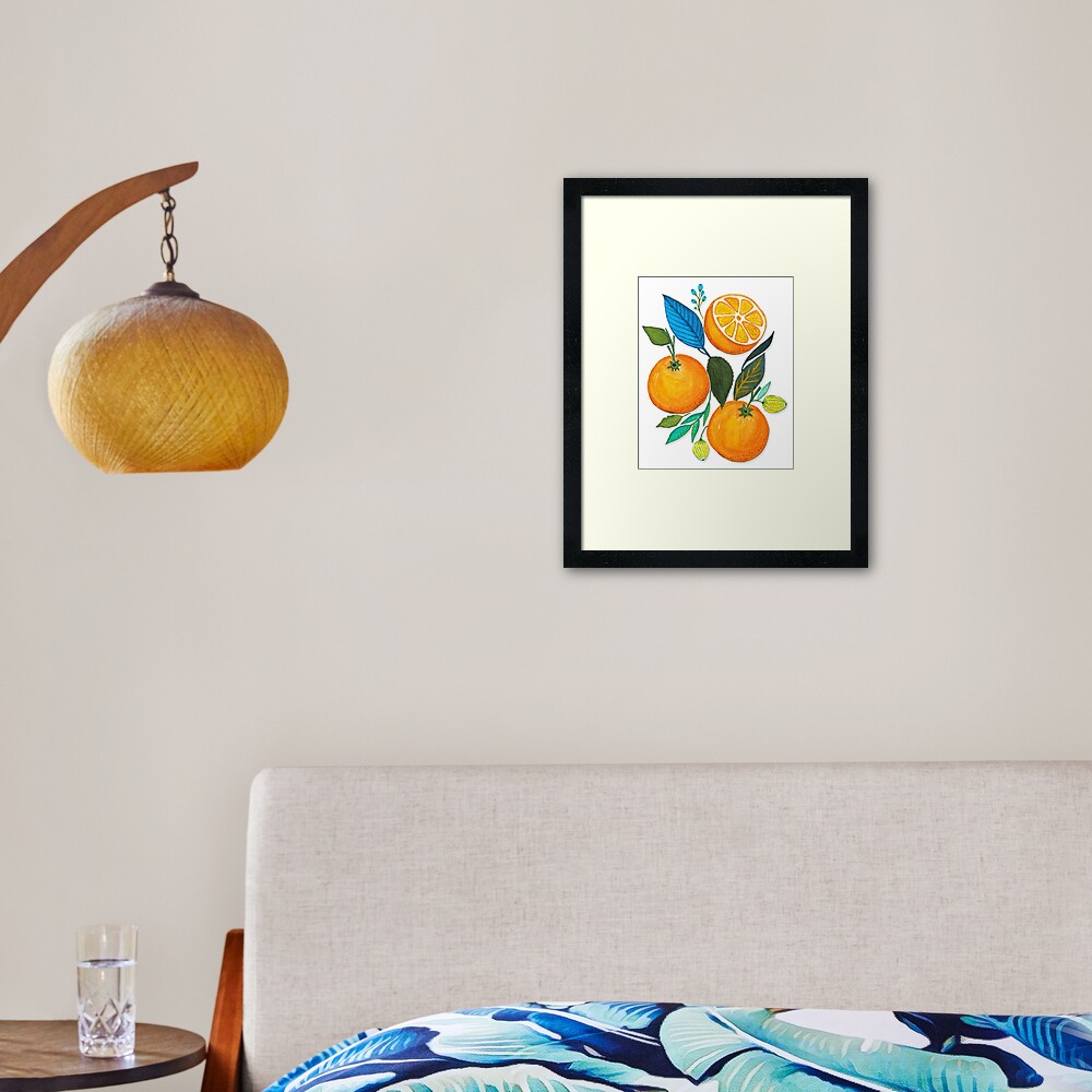 Lady Orange Gerahmter Kunstdruck