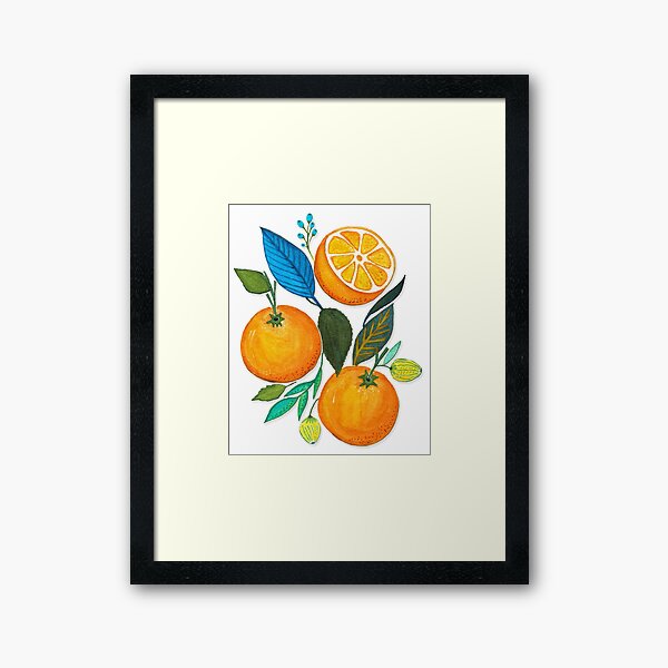 Lady Orange Gerahmter Kunstdruck