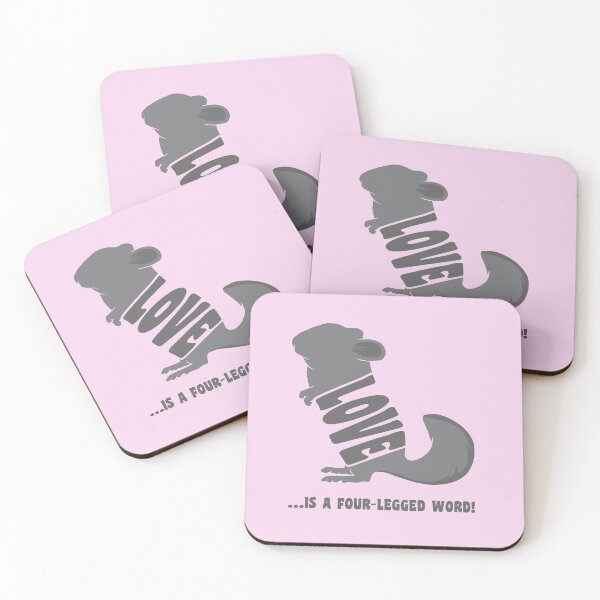 Item preview, Love is a four-legged word! - chinchilla designed and sold by RatArt Designs.