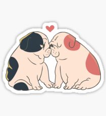 Pegatina Besos de Bulldog Inglés