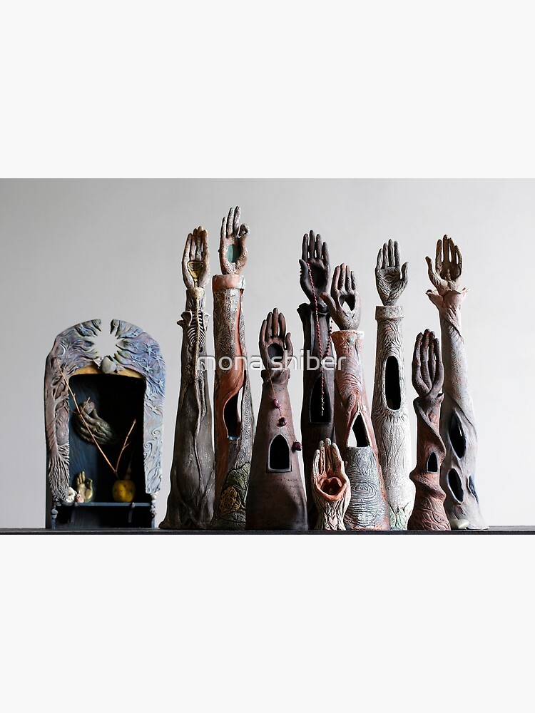 “Sacred Sangha” - ceramic reliquaries, shrines & funeraires handbuilt by artist Mona Shiber by MonaShiber
