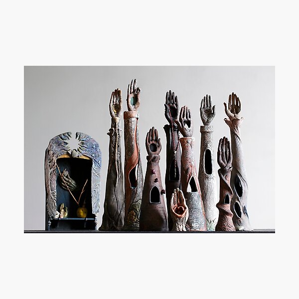 Item preview, “Sacred Sangha” - ceramic reliquaries, shrines & funeraires handbuilt by artist Mona Shiber  designed and sold by mona shiber.